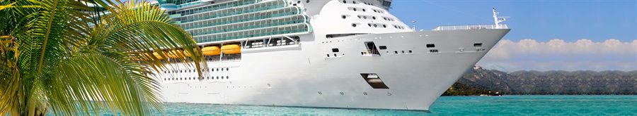 Balconies along the side of a large cruise ship